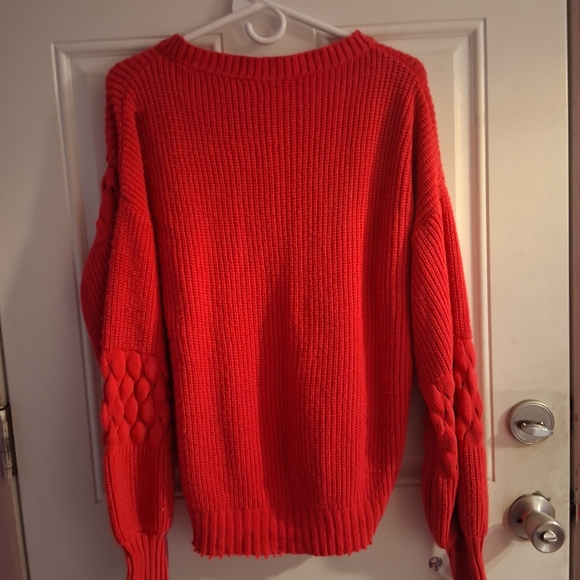 Cozy Red Knit Sweater - Picture 2 of 2